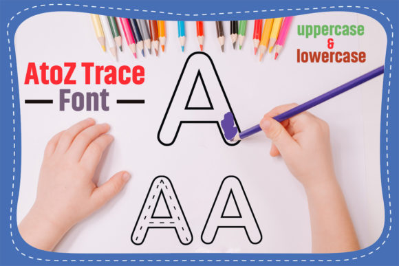 AtoZ Trace for Kids: A Playful Display Font for Young Readers