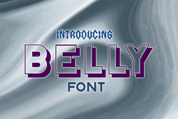 Belly: A Bold 3D Display Font That Commands Attention