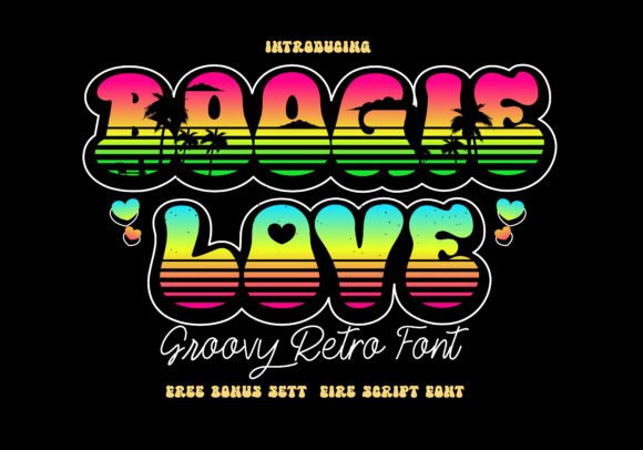 Boogie Love: A Funky Retro Display Font for Small Business Branding