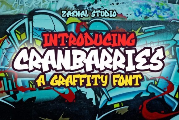 Cranbarries: A Playful Grafitti Display Font for Bold Branding