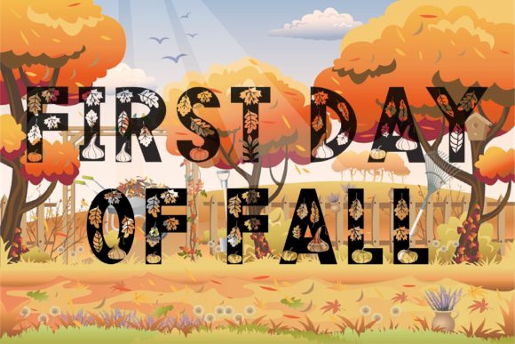 First Day of Fall Font for Small Business Branding