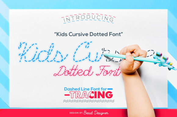 Kids Cursive Dotted Font for Playful, Purposeful Branding