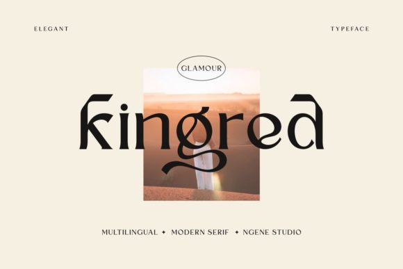 Kingred Vintage Serif Font for Handmade Brands