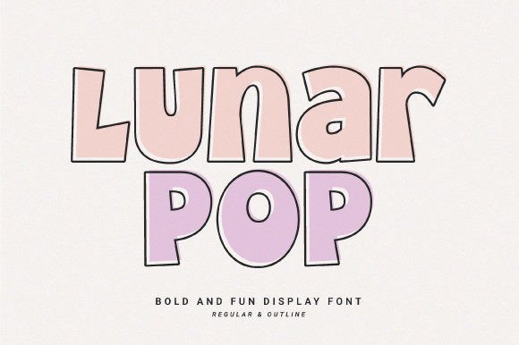 Lunar Pop Display Font for Playful Handmade Designs