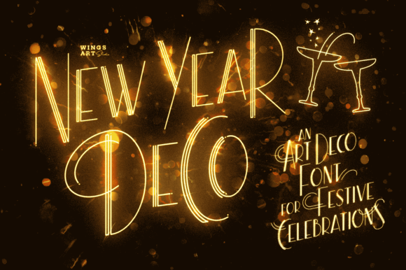 New Year Deco Font for Festive Display & Handmade Branding