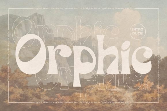 Orphic Retro Display Font for Handmade Crafts and Boho Branding