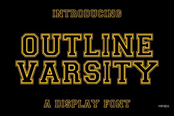 Outline Varsity: A Bold, Sport-Inspired Display Font