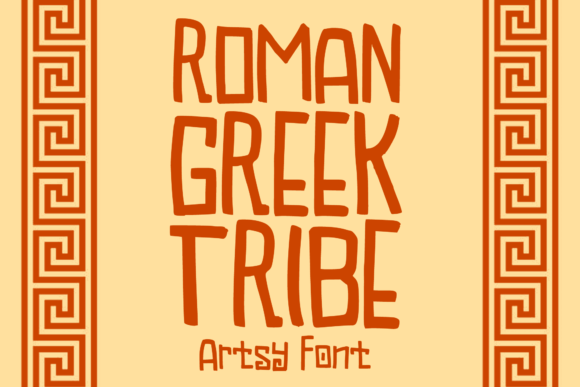 Roman Greek Tribe Font for Artsy Display Projects