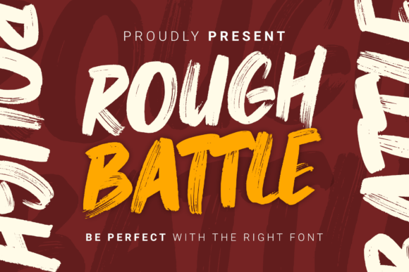 Rough Battle Font for Handmade Branding & Display Design