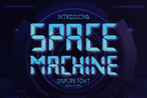 Space Machine Display Font for Handmade Brands & Printables