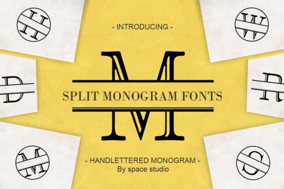Split Letter Monogram: An Elegant Display Font for Thoughtful Publishing