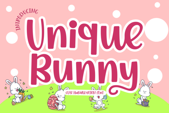 Unique Bunny: A Sweet Easter Display Font for Editorial Design