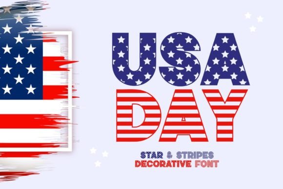 Usa Day Font for Patriotic Branding and Display Projects