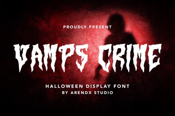 Vamps Crime Display Font for Halloween Crafts
